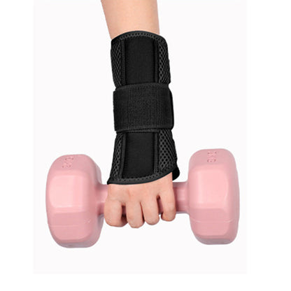 Pair of Adjustable Tunnel Wrist Brace Night Support Hand Brace with Splints Black