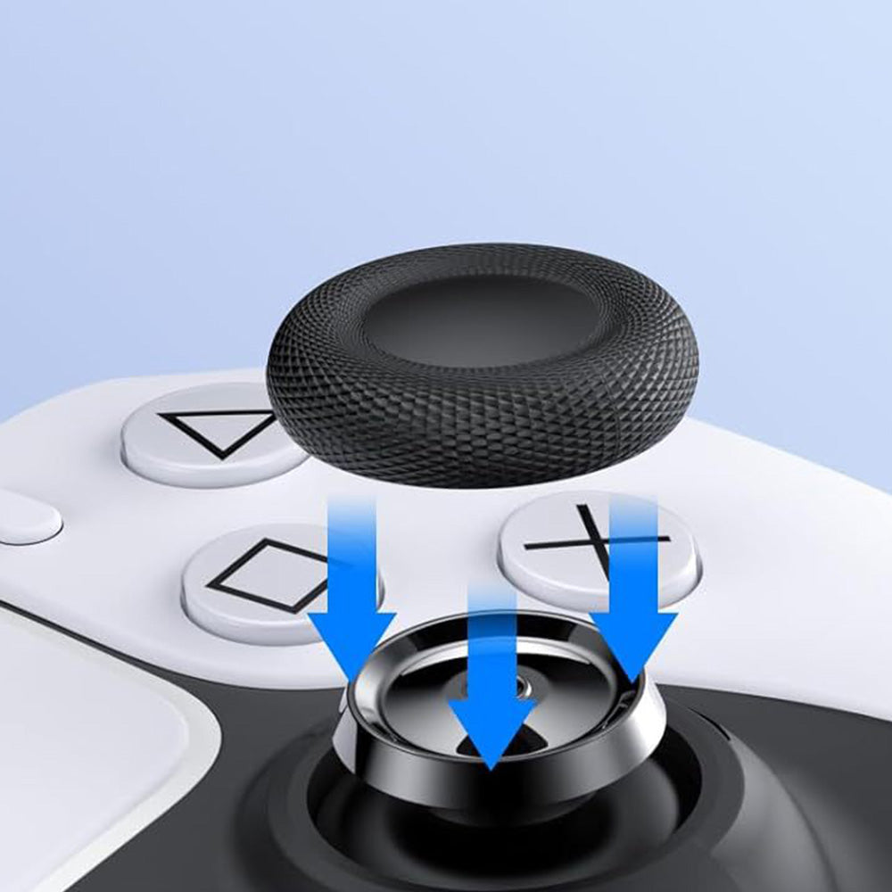 10 Pack TPU Thumb Grip Caps for PS4 and PS5 Controller Joysticks - Black