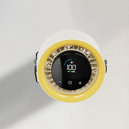 Desk Fan with 100 Speeds Display and 120 Degree Rotation - Lemon Yellow