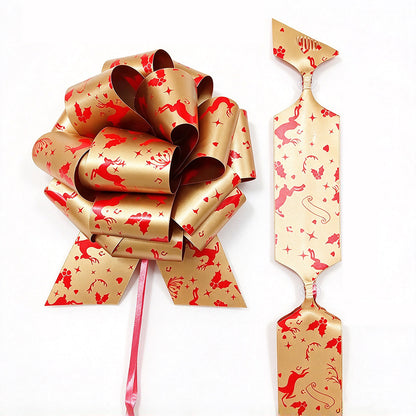 12Pcs Assorted Christmas Festive Ribbon Bows for Gift Wrapping Hamper Decoration