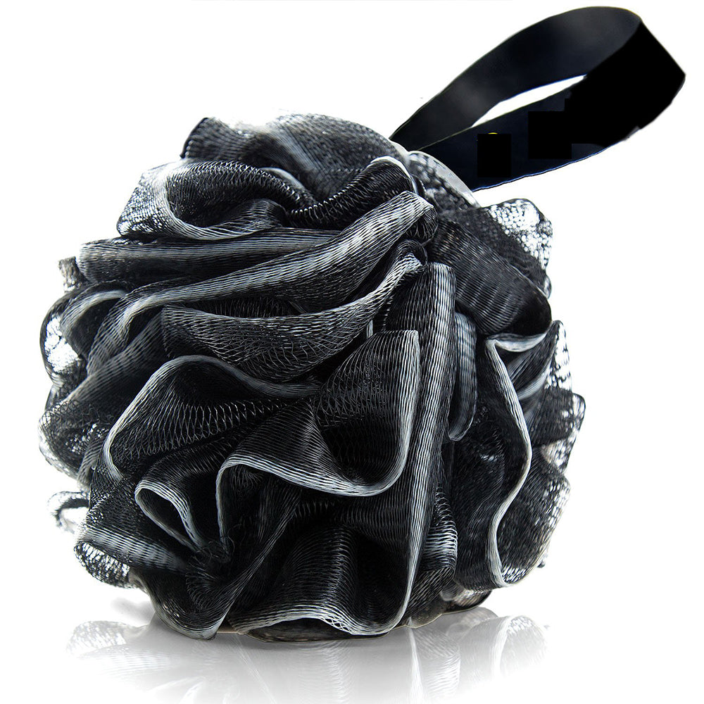3 Pack Loofah Bath Sponge Bamboo Charcoal Body Scrubber for Men and Women