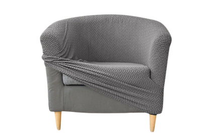 Club Chair Slipcover Stretch Barrel Chair Cover Tub Chair Slipcover -Grey