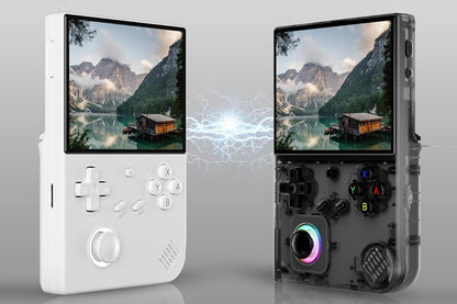 Handheld Retro Game Console 4 Inch Screen Built-in 64G TF Card Supports WiFi Bluetooth -White