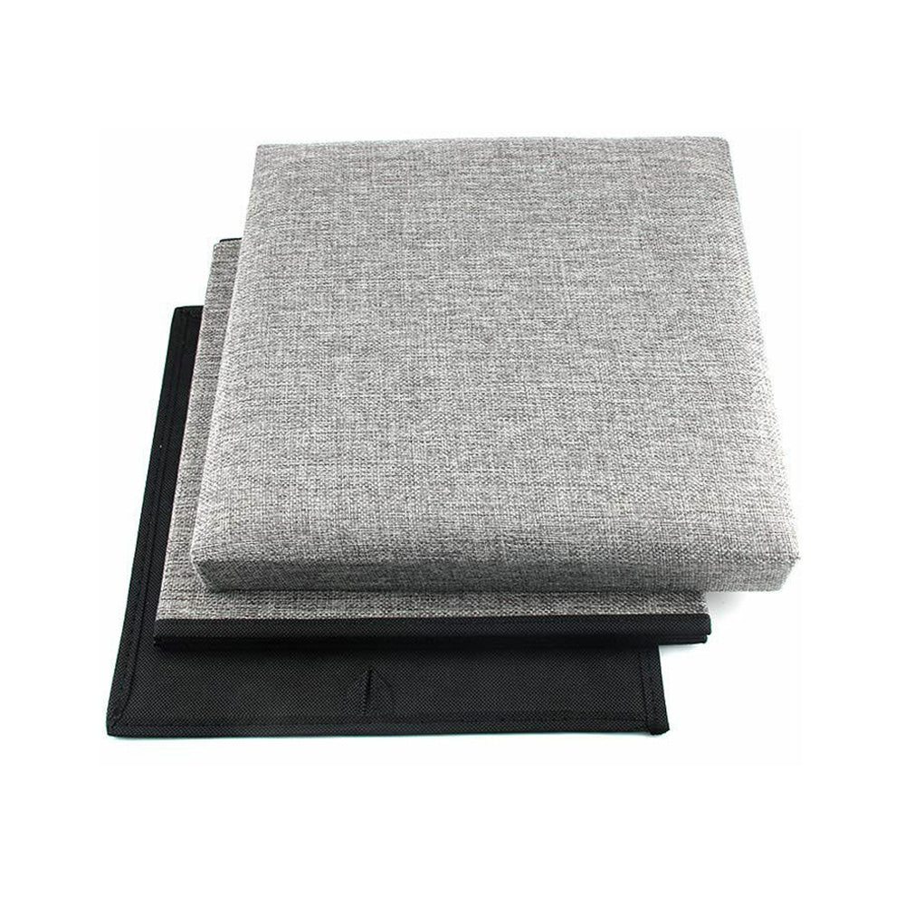 Foldable Storage Ottoman Shoe Bench with Thick Foam Lid - Grey