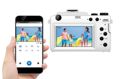 4K Digital Camera for Photography Video 18X Zoom Autofocus Anti-Shake Camera -Pink