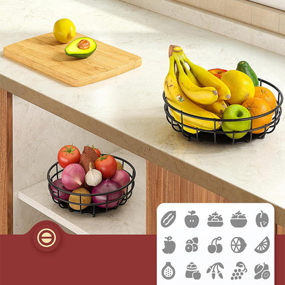 2-Tier Detachable Fruit Basket with Banana Hanger