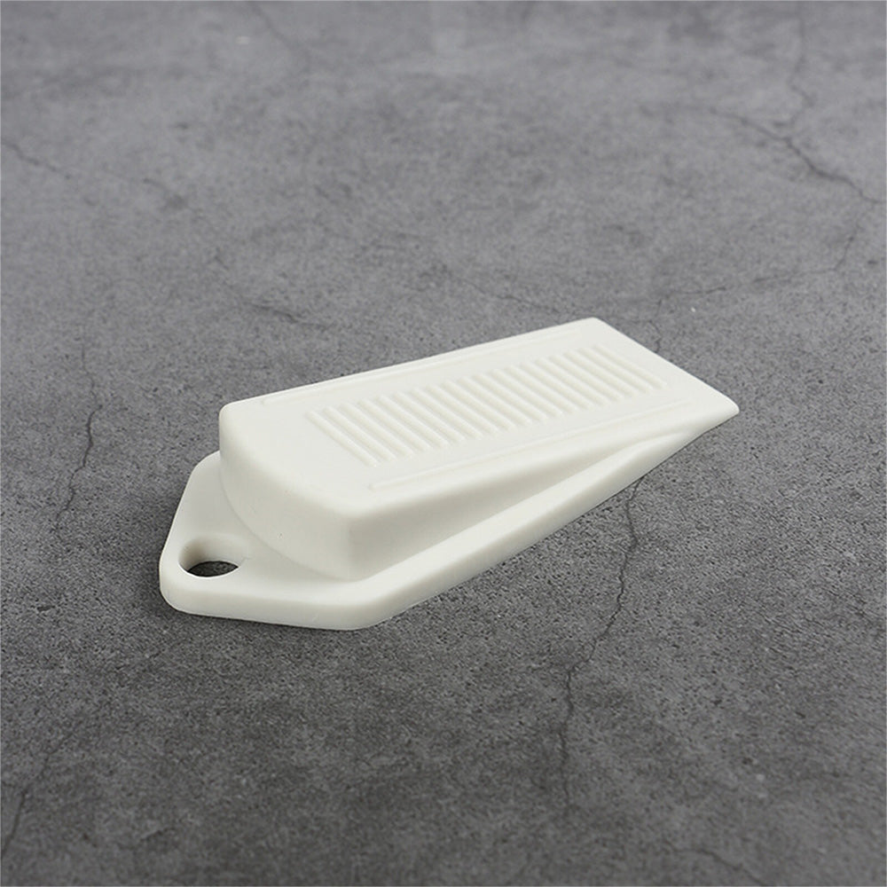 6PCS Door Wedge Stopper Rubber Grip Security Door Stoppers Wall Protector For Home-White
