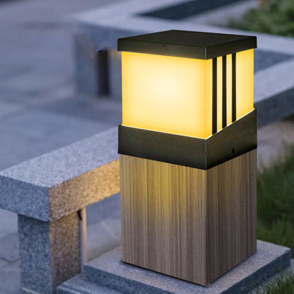 Solar Garden Lights 3 Modes Solar Powered Post Cap Lights IP65 Waterproof Solar Post Light for Deck Garden Patio Fence -Black