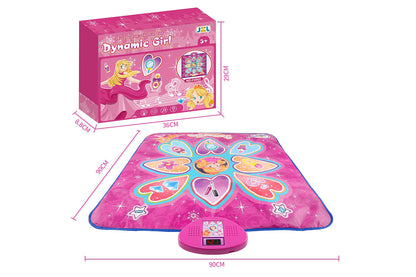 Dance Mat Pink Princess Toys for Girls Electronic Dance Pad with 7 Game Modes Musical Mat Christmas Gift