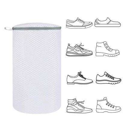 4Pcs Cylinder Mesh Shoe Washing Bags  Shoe Laundry Bags with Zipper for Sneakers Running Shoes Socks