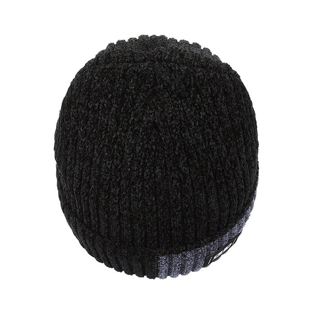 Knitted Hat Winter Warm Beanie Cap for Outdoor Sports Activities Black