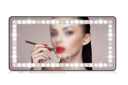 Car Sun Visor Vanity Mirror with 3 Light Mode Travel Makeup Mirror for Truck SUV