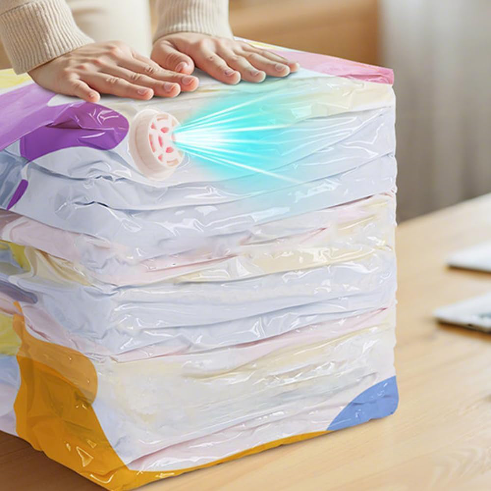 4Pcs No Vacuum Compression Bags Self Sealing Storage for Clothes