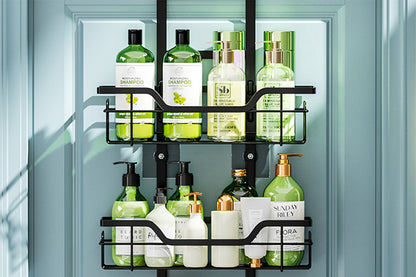 Over The Door Shower Caddy Bathroom Hanging Organizer Shampoo Holder Soap Holder