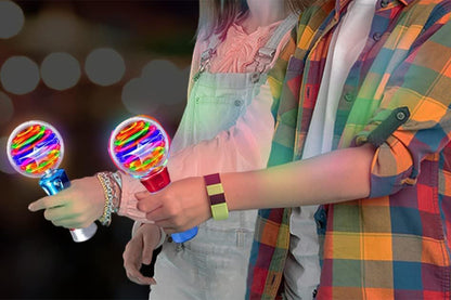 Spinning Light Up Toy Wand Magic Ball with LED Lights Sensory Spinner for Ages 6