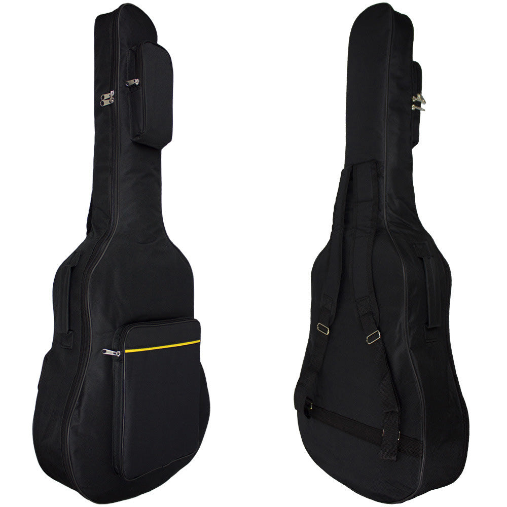 41-Inch Black Dual Strap Guitar Bag Protective Case for Acoustic & Electric