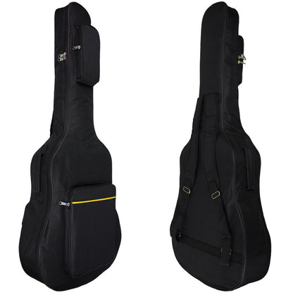 41-Inch Black Dual Strap Guitar Bag Protective Case for Acoustic & Electric