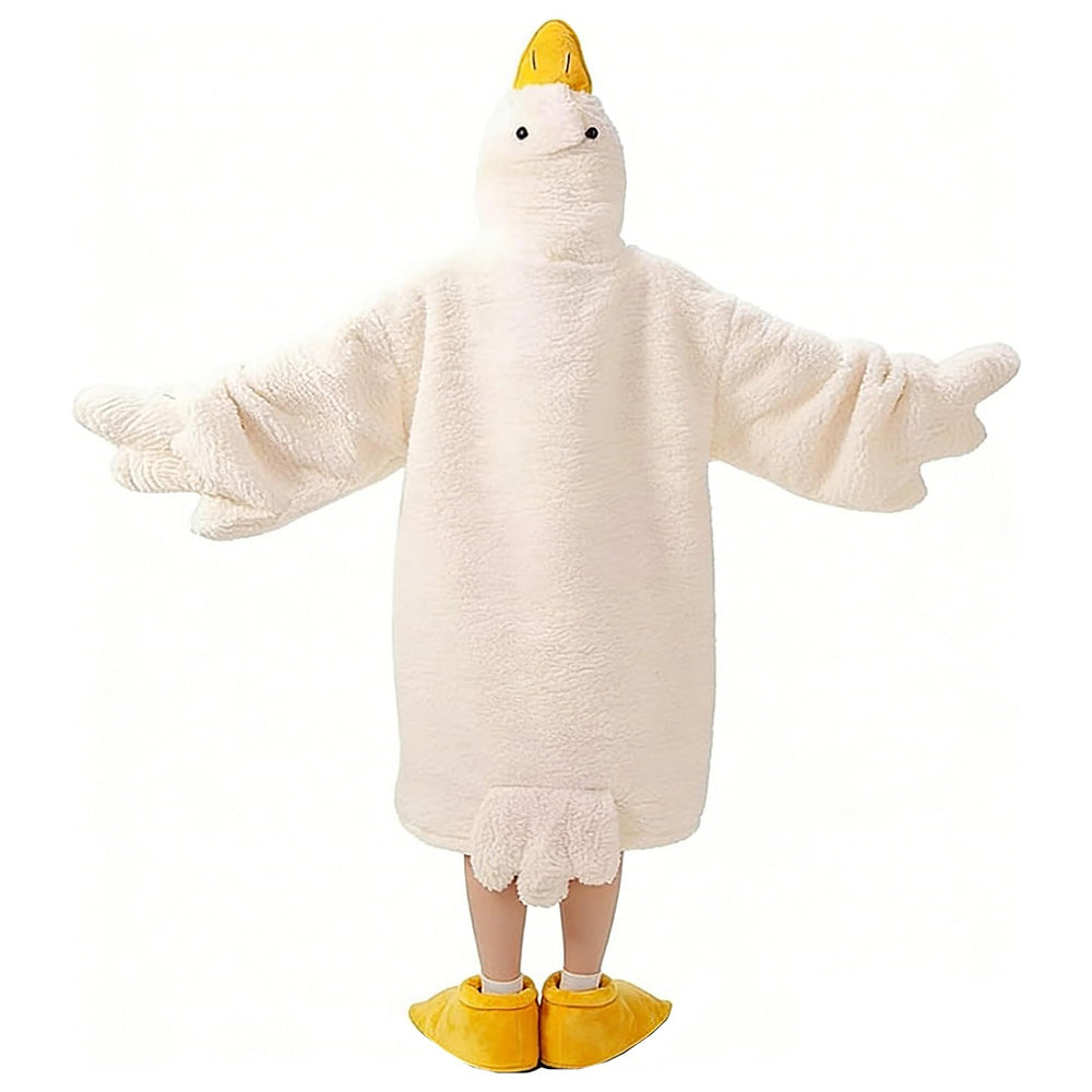 Oversized Cartoon Goose Hoodied Blanket Fleece Onesie - Style1