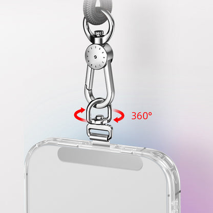 3 PCS Rotating Phone Tether Tab-Silver