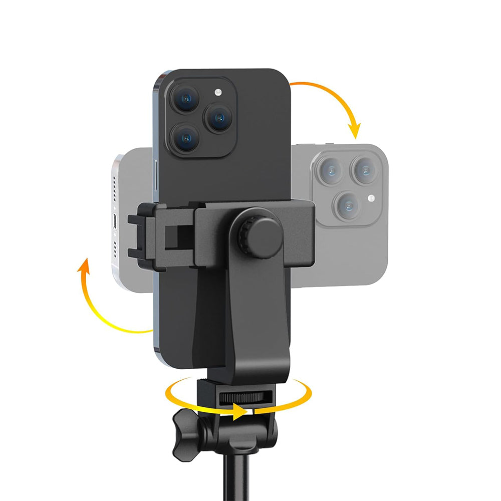 Telescopic Tripod for Cell Phone Camera Selfie Tripod Stand with Phone Rotating Clamp