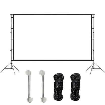 Portable Outdoor Projection Screen Double Stand Movie Screen with Carry Bag