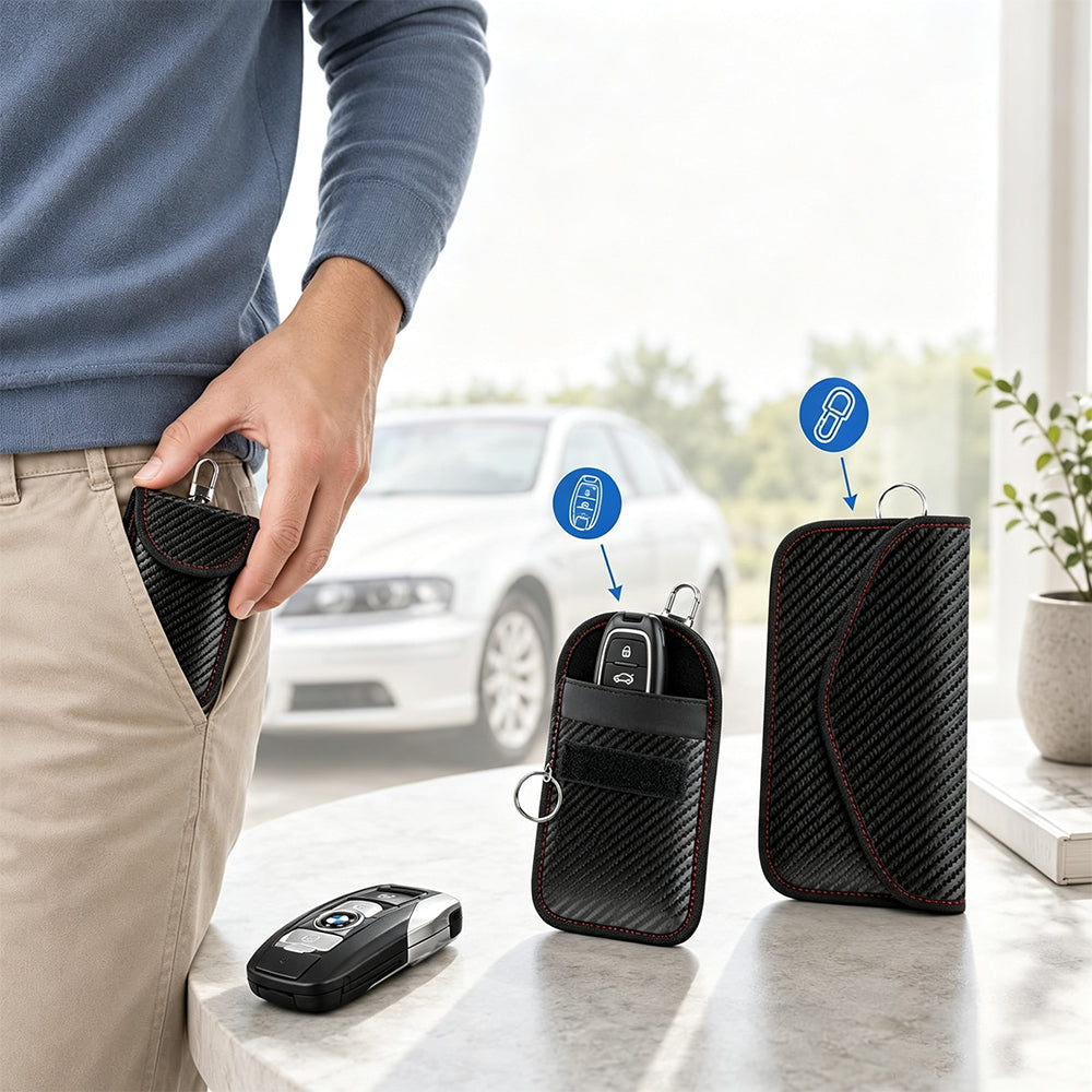3 Piece Carbon Fiber Key Fob Holders