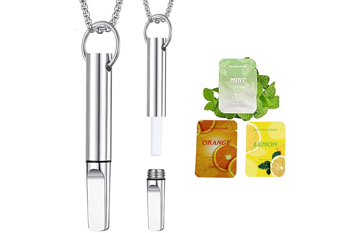 Breathing Necklace with 3 Flavoured Filters - Black