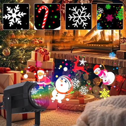 5V USB Christmas Holiday Projector Light for Indoor Outdoor Decor - Santa Claus