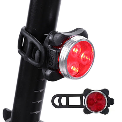 2Pcs Bike Lights Set USB Rechargeable Front Headlight and Rear Taillight