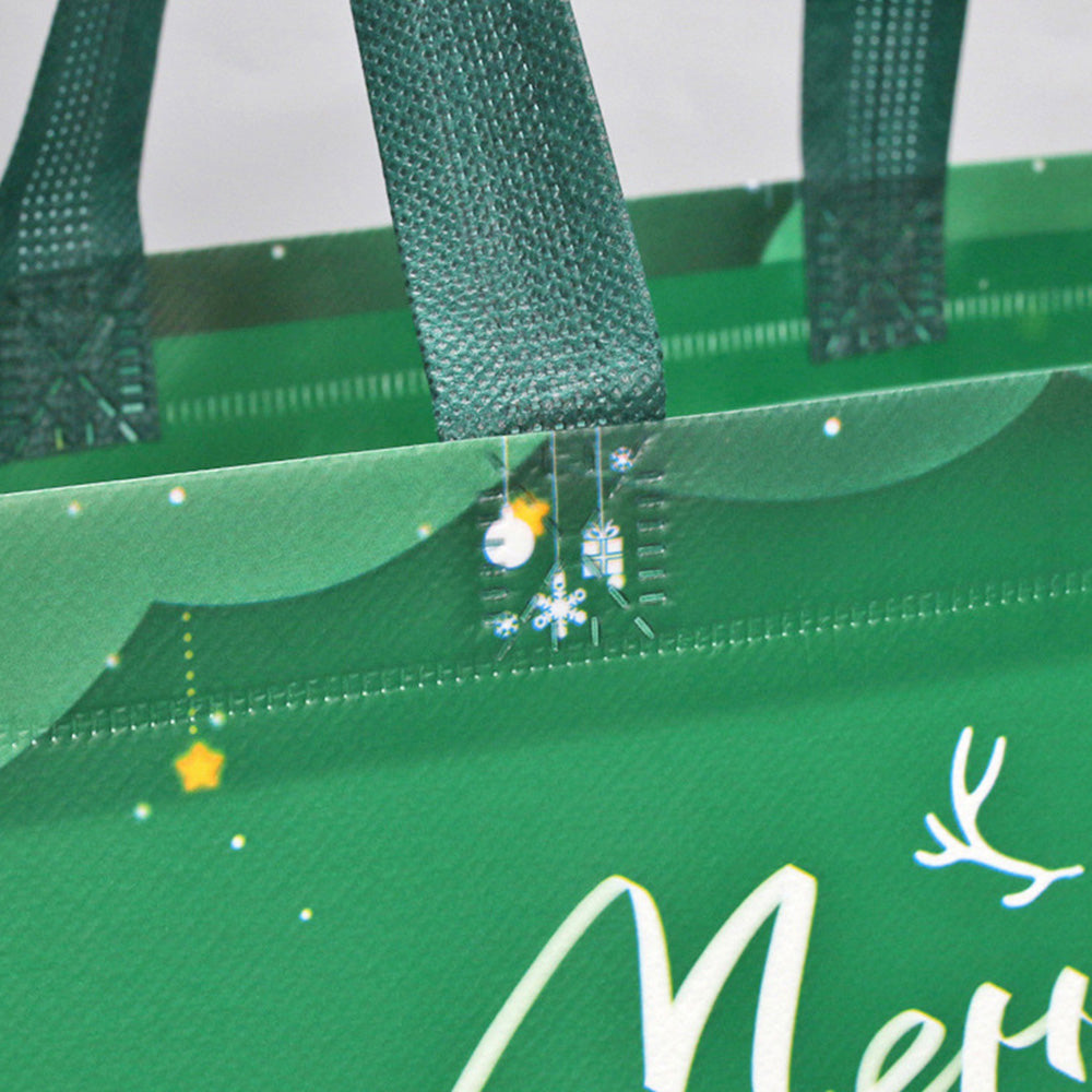 12PCS Large Reusable Christmas Gift Bags Holiday Tote Bags for New Year Party Supplies