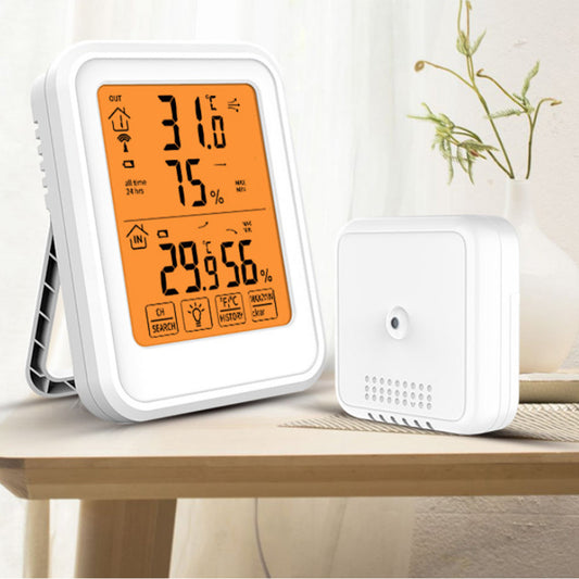 Indoor Digital Thermometer Wireless Humidity Meter with Remote Temperature Sensor