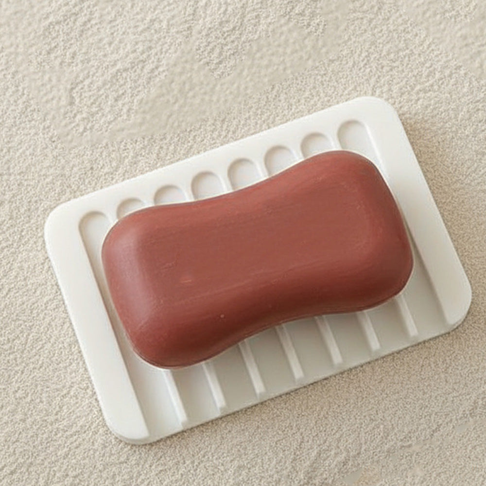 Self Draining Soap Dishes Silicone Soap Dish Bar Soap Holder Waterfall Drainer