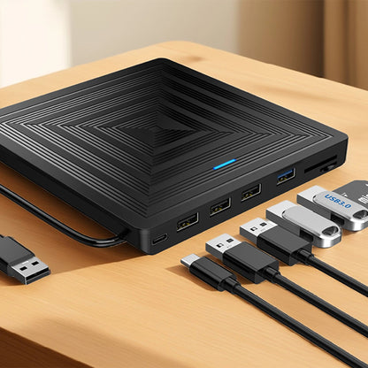8-in-1 USB Hub with DVD Writer