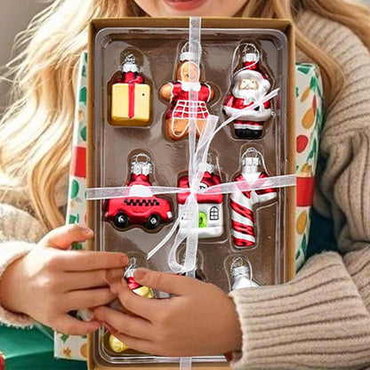 Glass Painted Christmas Ornaments Christmas Tree Hanging Decorations-Style 2