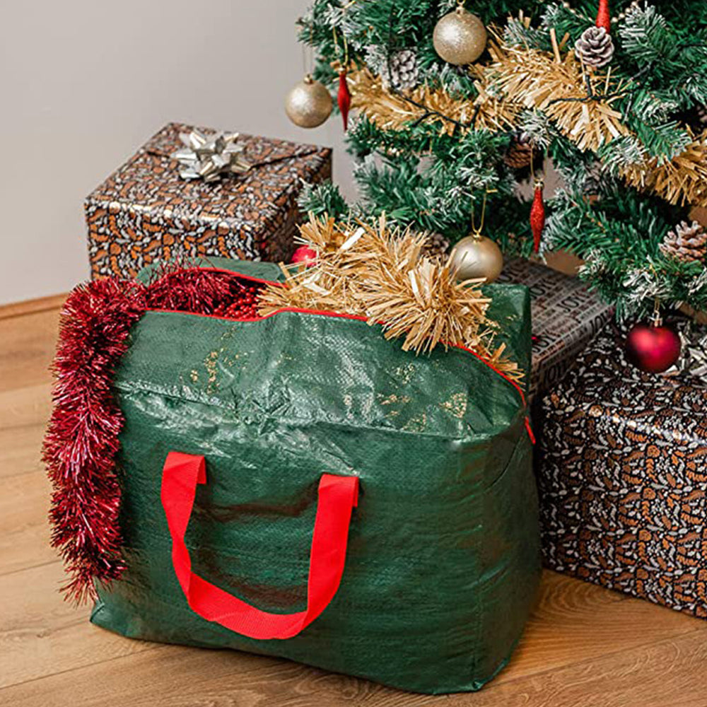 Green Christmas Storage Bag Xmas Wreath Storage Container