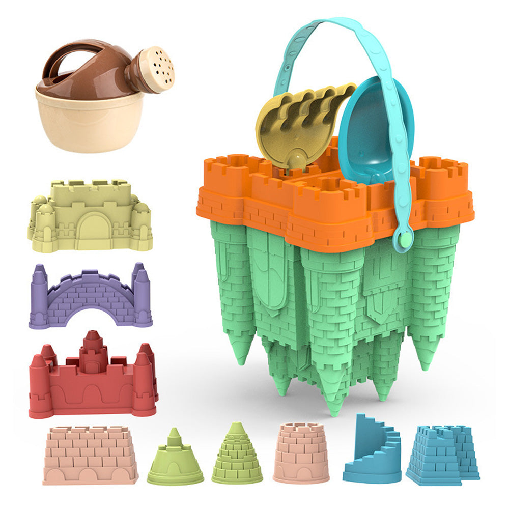 14Pcs Set Beach Toys for Kids Sand Castle Toys with Shovels Toys