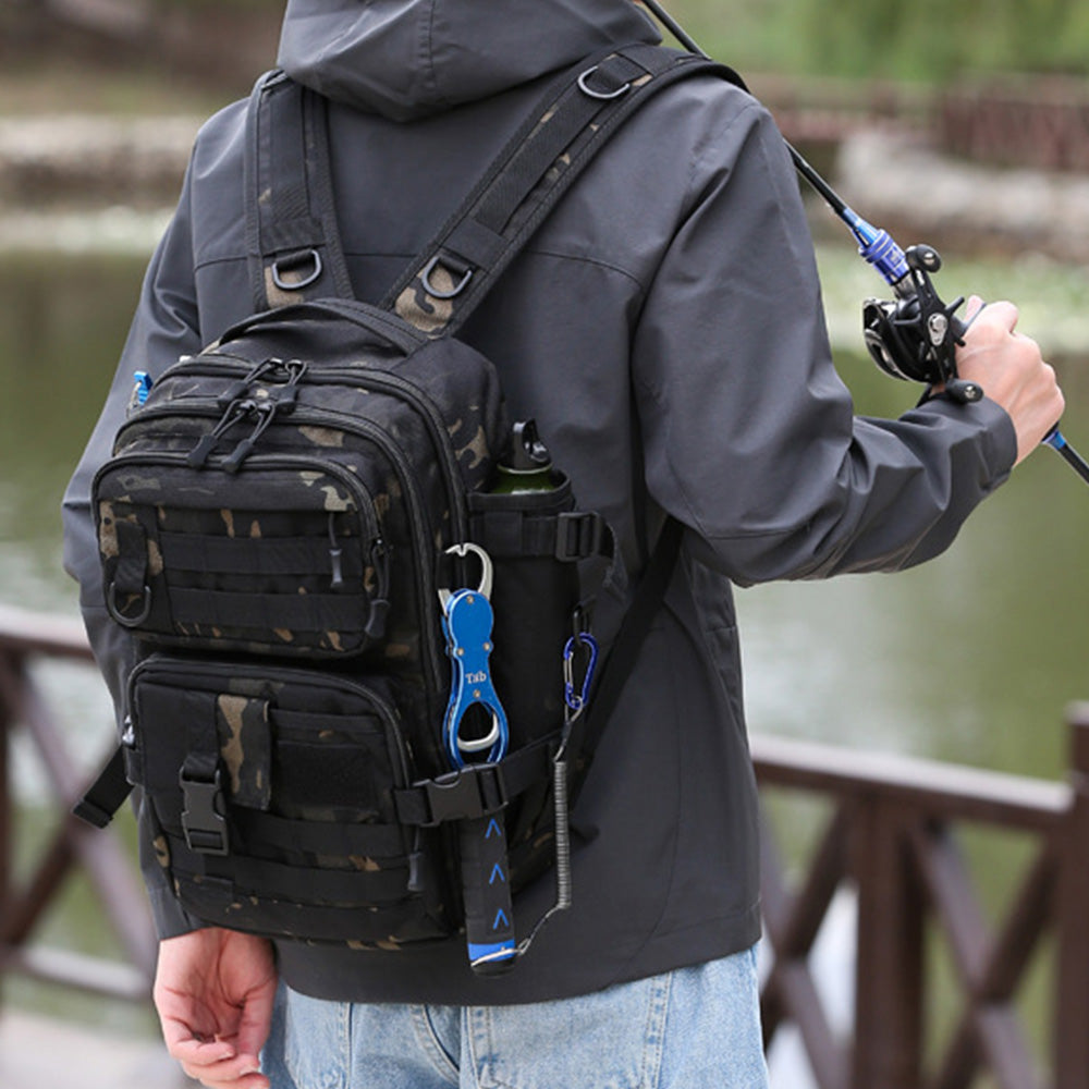 Tactical Backpack Outdoor Assault Fishing Bag with Camouflage