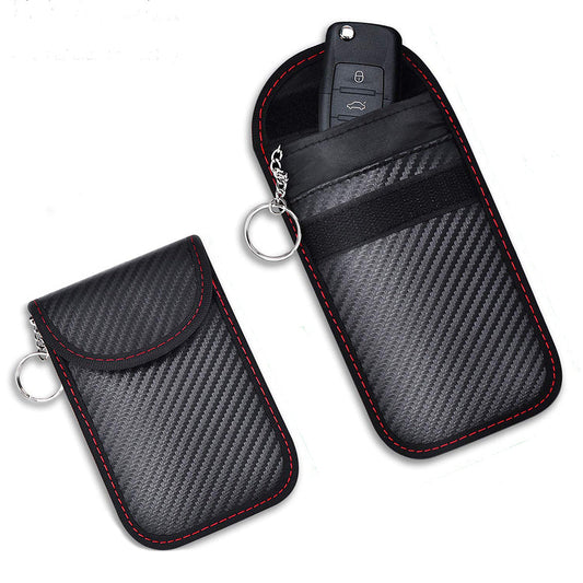 2 Pack Set Car Key Shielding Cases Keyless RFID Blocking Bags