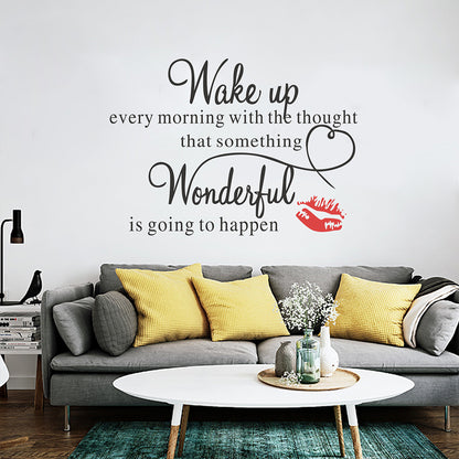 2Pcs Inspirational Quote Wall Paper Removable Motivational Wall Art Letters Words Decals