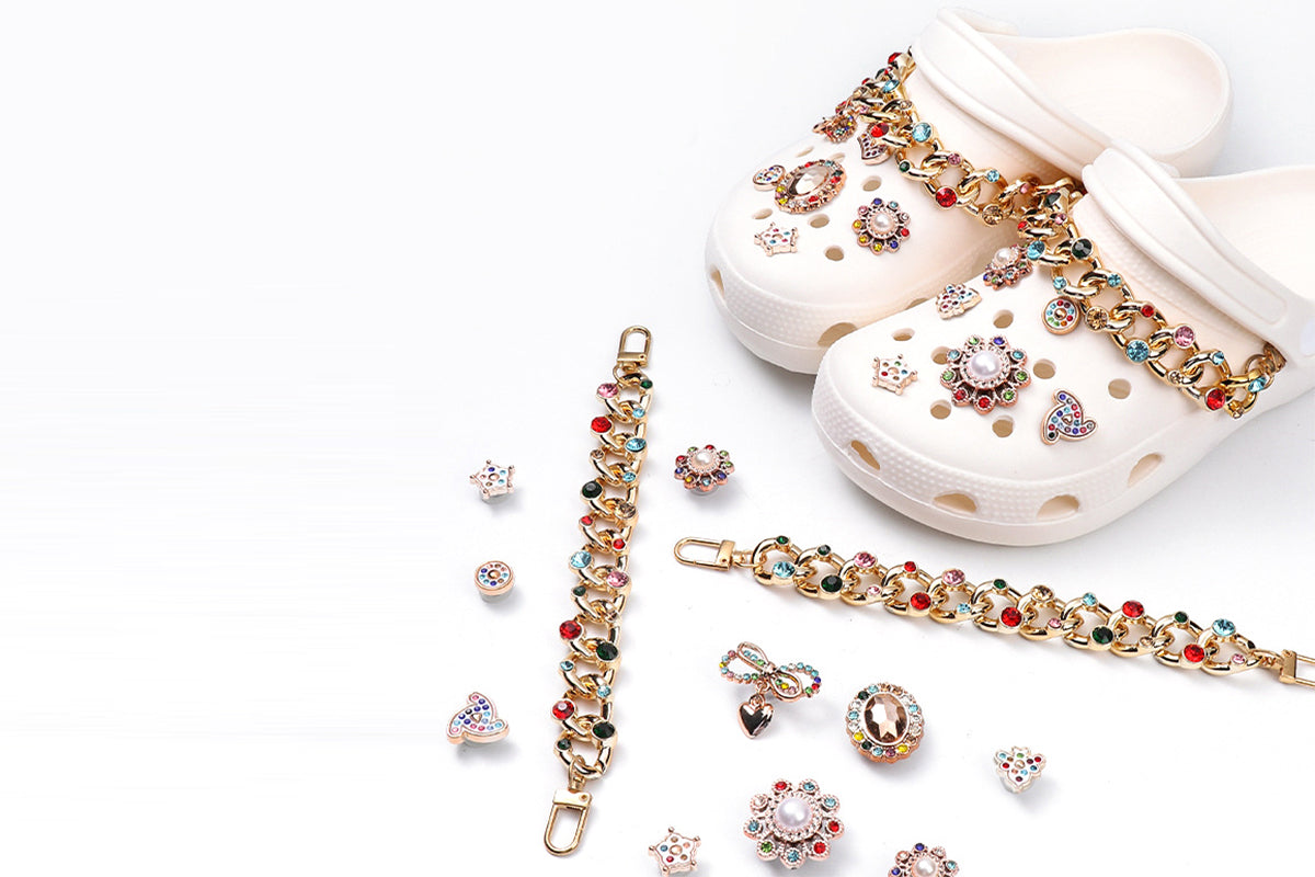 28Pcs Fashion Bling Shoe Charms Shoe Decoration for Women Girls Party Favors DIY Gift