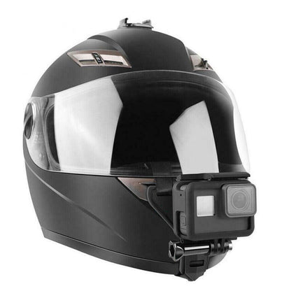 Motorcycle Helmet Chin Mount for Action Camera Quick Release Shockproof-Black