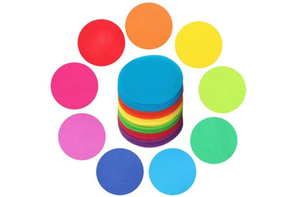 48PCS Carpet Spot Markers Sit Dot Circle Classroom Easy Teach Tool Game for Teachers -Round