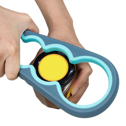 3PCS Jar and Bottle Opener Set with Non-Slip Grip Pad for Weak Hands Blue