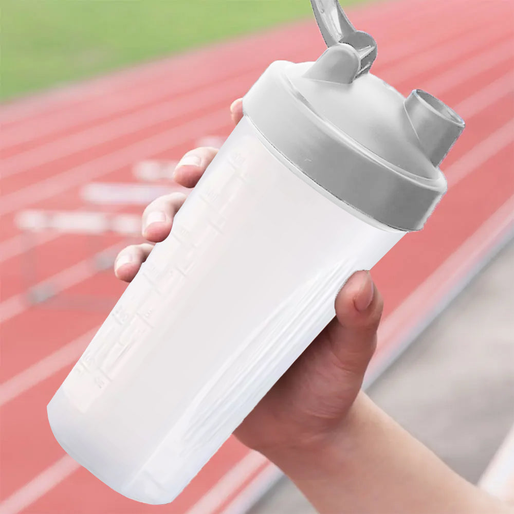 600ML Shaker Bottles Protein Mixes Shaker Bottle Shaker Cup White