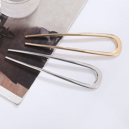 3Pc U-Shaped Double Prong Hair Pins Metal Hair Forks for Women Updos and Buns