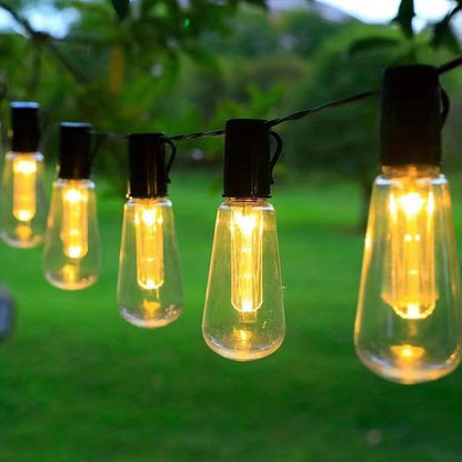 5M Solar String Light Outdoor Vintage Bulbs Party Patio Lamp