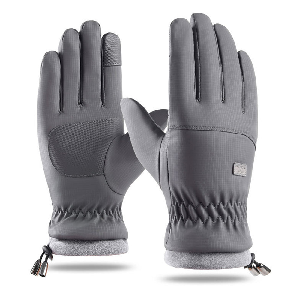 Pair of Winter Ski Gloves for Men Women Touch Screen Cycling Driving Gloves Gray