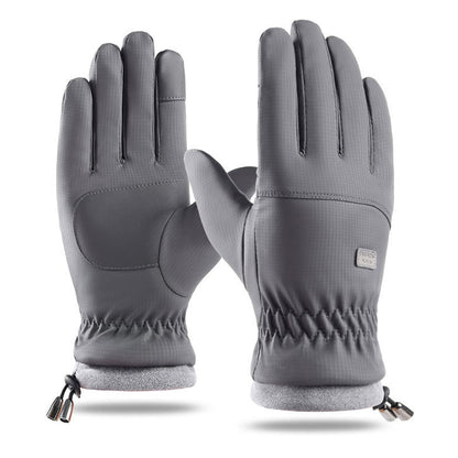 Pair of Winter Ski Gloves for Men Women Touch Screen Cycling Driving Gloves Gray