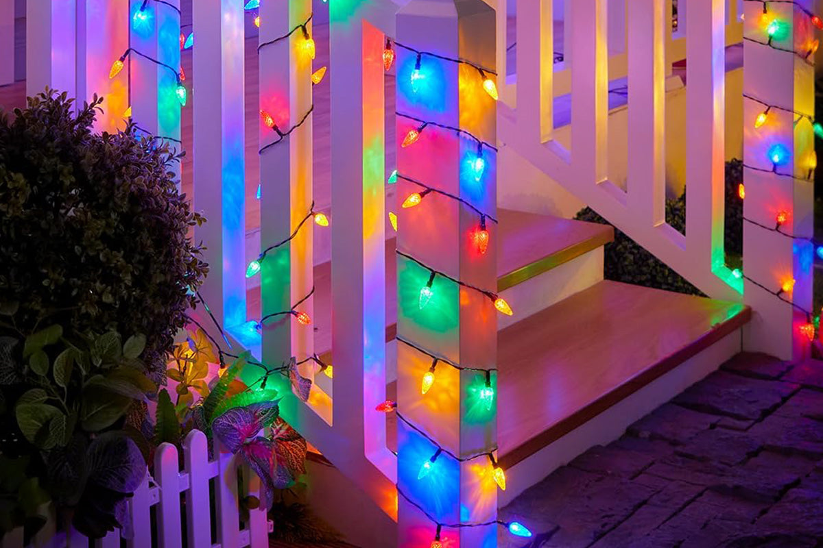 7M Solar Strawberry String Lights Waterproof Christmas Decor-Multicolor