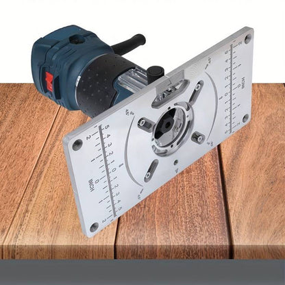 Router Table Insert Plate Set Compatible with Routers Aluminum Alloy Trimming Machine Woodworking Engraving Tool